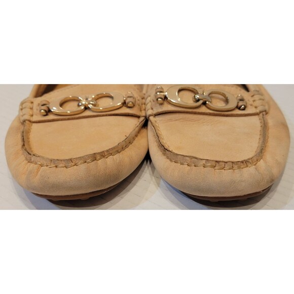 Coach Fortunata Nubuck Leather Loafers Flats Model A1167 Light Tan Women 8 B - Picture 9 of 12